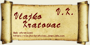 Vlajko Kratovac vizit kartica